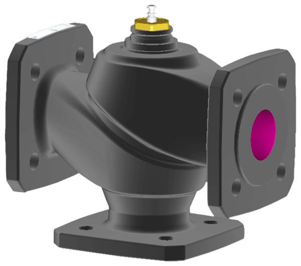 2-way flanged valve, PN 6 (pn.)